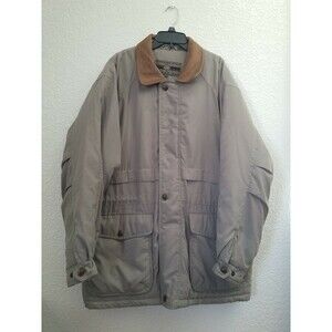 Members Only Bomber Jacket quilted Men's M Full Zip Green Gray Dry Clean only